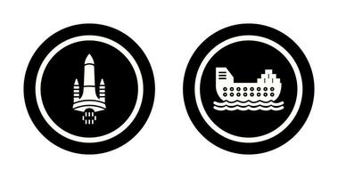 Space Shuttle and Cargo Icon vector