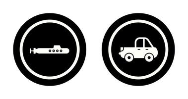 Submarine and Pickup Icon vector