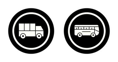 Truck and Bus Icon vector