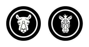 Camel and Zebra Icon vector