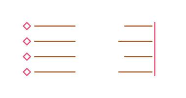bulleted list and Right align  Icon vector