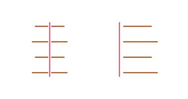 center align and left align  Icon vector