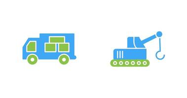 Logistics Car and Lifter Icon vector