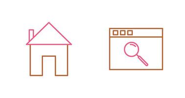 homepage and browser  Icon vector