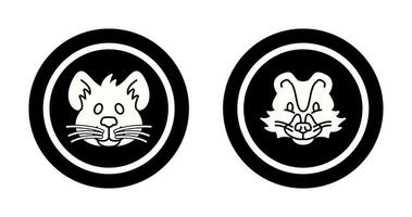 Mouse and Skunk Icon vector