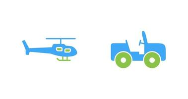 Helicopter and Safari Icon vector