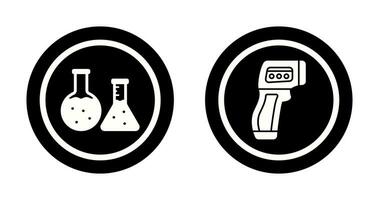 Flask and indicator Icon vector