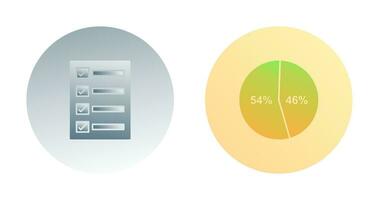 Filling Ballot Paper and diagram Icon vector