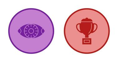 Vision and trophy Icon vector