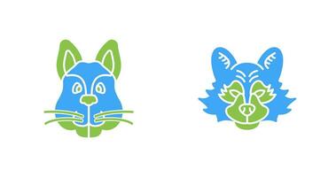 Squirrel and Raccoon Icon vector