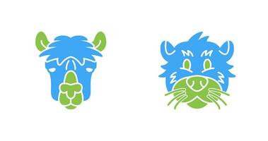 Alpaca and Otter Icon vector