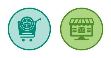 Add to Cart and Online Shopping Icon vector