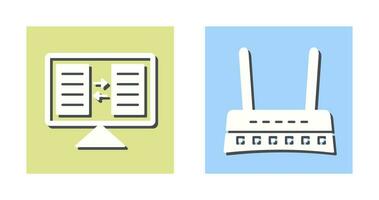 File Sharing and Router Icon vector