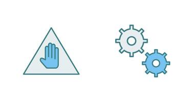 configurations and warning Icon vector