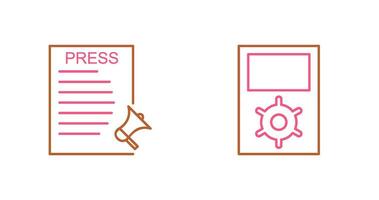 Press Releases and Management  Icon vector