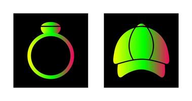 Ring and P Cap Icon vector