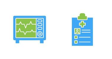 corazón Velocidad monitorear y grabar icono vector