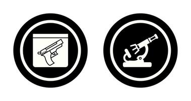 Evidence and Microscope Icon vector