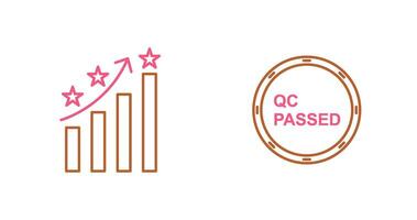 Reputation Management and QC Passed Icon vector