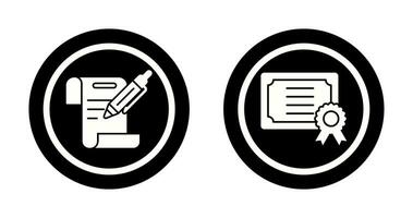 Contract and Certificate Icon vector