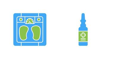 Weighing Scale and Nasal Icon vector