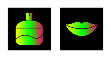 Fragrance and Lips Icon vector