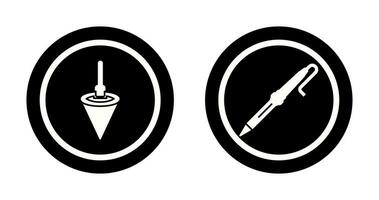 Plumb Bob and Soldering Icon vector