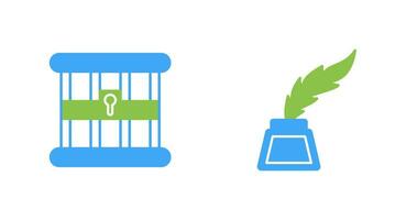 Jail and Inkwell Icon vector