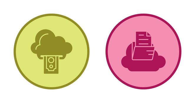 nube informática y nube icono vector