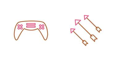 juego de azar consola y flechas icono vector