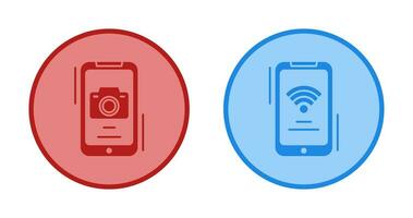 Camera and Wifi Signal Icon vector