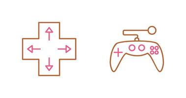 dirección llave y juego de azar controlar icono vector