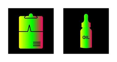 Clipboard and Oil Icon vector