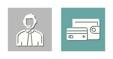 Customer Support and Wallet Icon vector