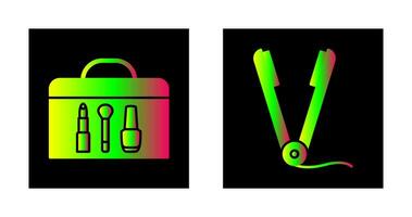 Cosmetics and Straightener Icon vector