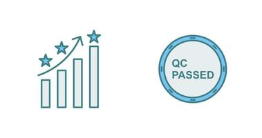 Reputation Management and QC Passed Icon vector