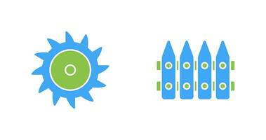 Saw Blade and Fence Icon vector