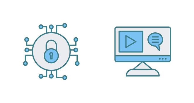 Data Security and Content Production Icon vector