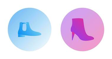 Men Boots and high heels Icon vector