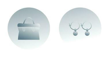 Bag and Earrings Icon vector