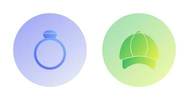 Ring and P Cap Icon vector