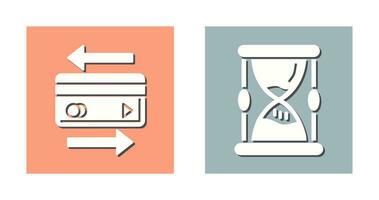 Transaction and Hourglass Icon vector