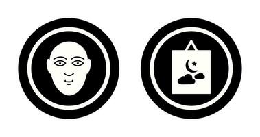 Human face and Hanging Icon vector