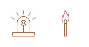 siren and lit matchstick Icon vector