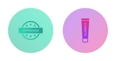 Approved and Creem Icon vector