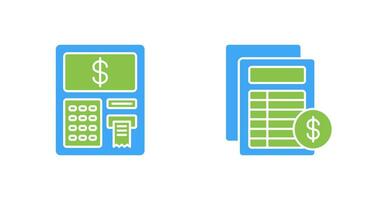 Atm and Invoice Icon vector