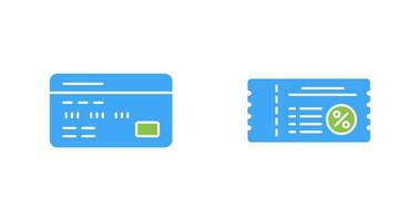 Debit Card and Voucher Icon vector