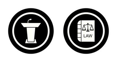 Podium and Law Icon vector