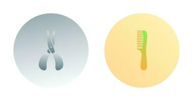 Scissor and Comb Icon vector