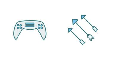 Gaming Console and Arrows Icon vector